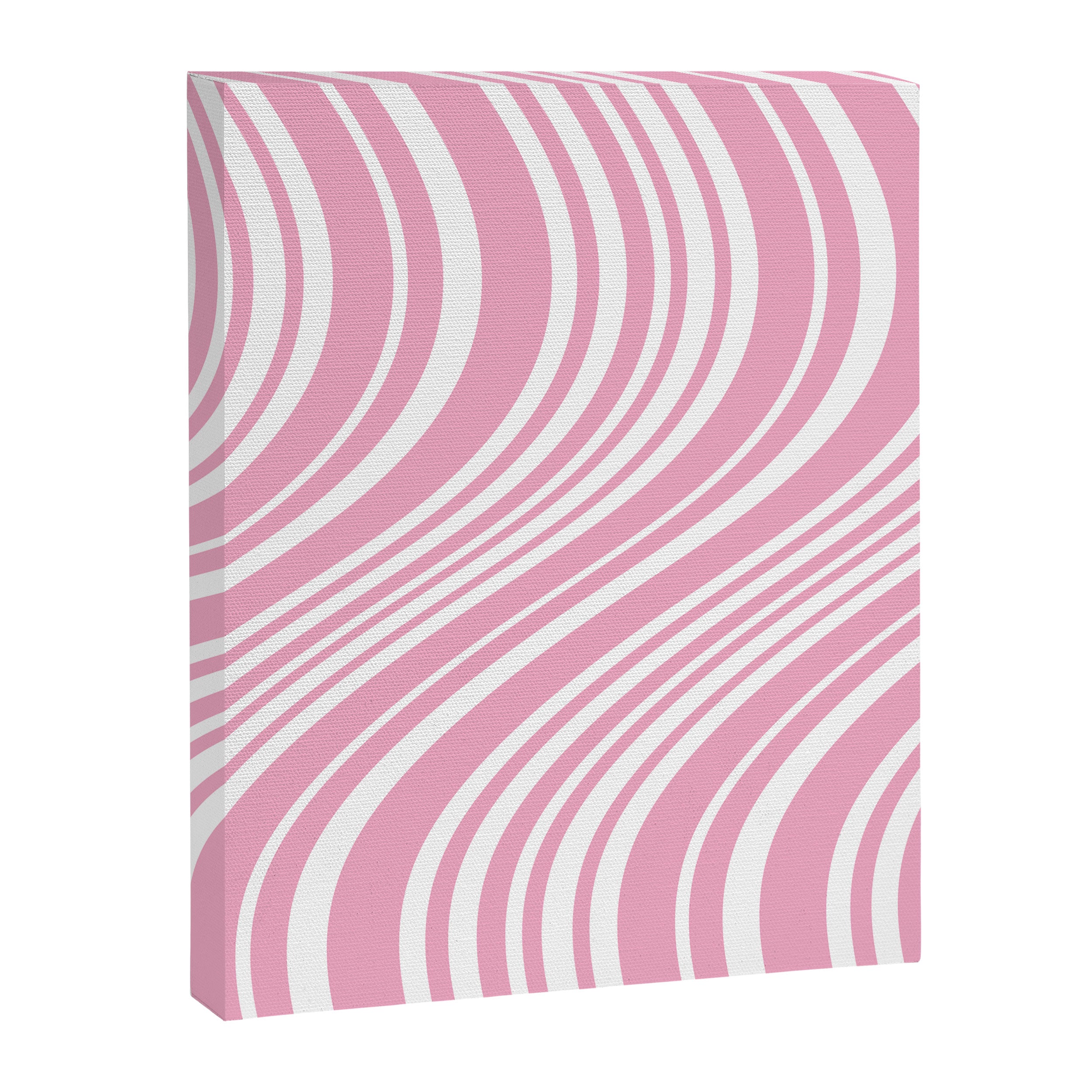 Wavy Stripes XXXI - Pastel Pink  Canvas Print Gallery Image 6