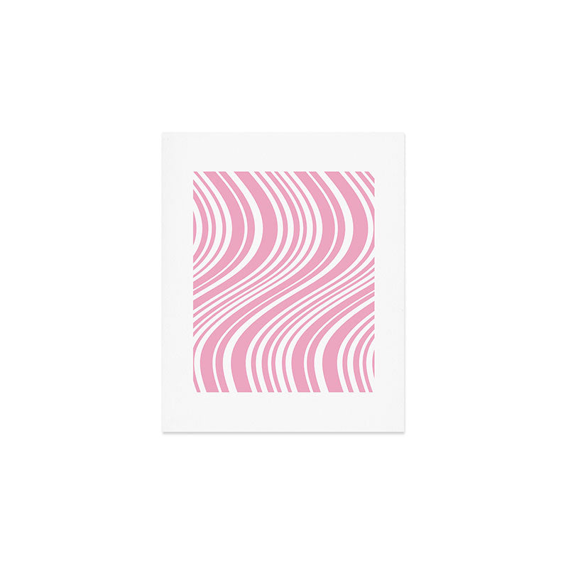 Wavy Stripes XXXI - Pastel Pink  Art Print Gallery Image 1