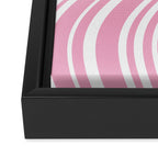 Wavy Stripes XXXI - Pastel Pink  Framed Canvas Print Gallery Image 3