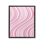Wavy Stripes XXXI - Pastel Pink  Framed Canvas Print Gallery Image 6