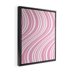 Wavy Stripes XXXI - Pastel Pink  Framed Canvas Print Gallery Image 2