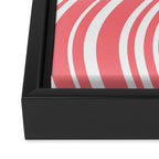 Wavy Stripes XXXII - Coral Pink Framed Canvas Print Gallery Image 3