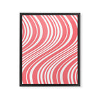 Wavy Stripes XXXII - Coral Pink Framed Canvas Print Gallery Image 6