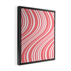 Wavy Stripes XXXII - Coral Pink Framed Canvas Print Gallery Image 2
