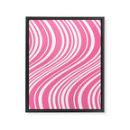 Wavy Stripes XXXIII - 90s Barbie Pink Framed Canvas Print Gallery Image 6