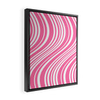 Wavy Stripes XXXIII - 90s Barbie Pink Framed Canvas Print Gallery Image 2