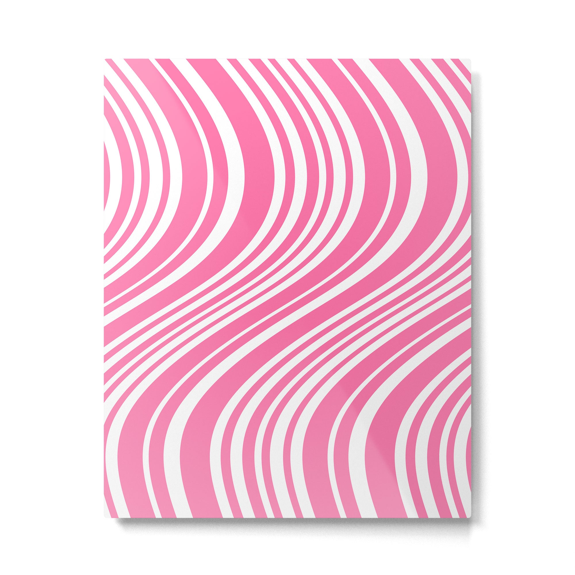 Wavy Stripes XXXIII - 90s Barbie Pink Metal Print Gallery Image 4
