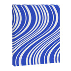  Wavy Stripes XXXIV - Bright Blue Canvas Print Gallery Image 6