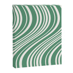 Wavy Stripes XXXIX - Kelly Green Canvas Print Gallery Image 6