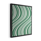 Wavy Stripes XXXIX - Kelly Green Framed Canvas Print Gallery Image 2