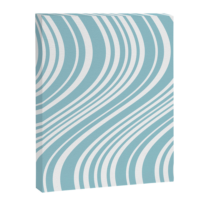Wavy Stripes XXXV - Sky Blue Canvas Print Gallery Image 1