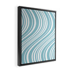 Wavy Stripes XXXV - Sky Blue Framed Canvas Print Gallery Image 2