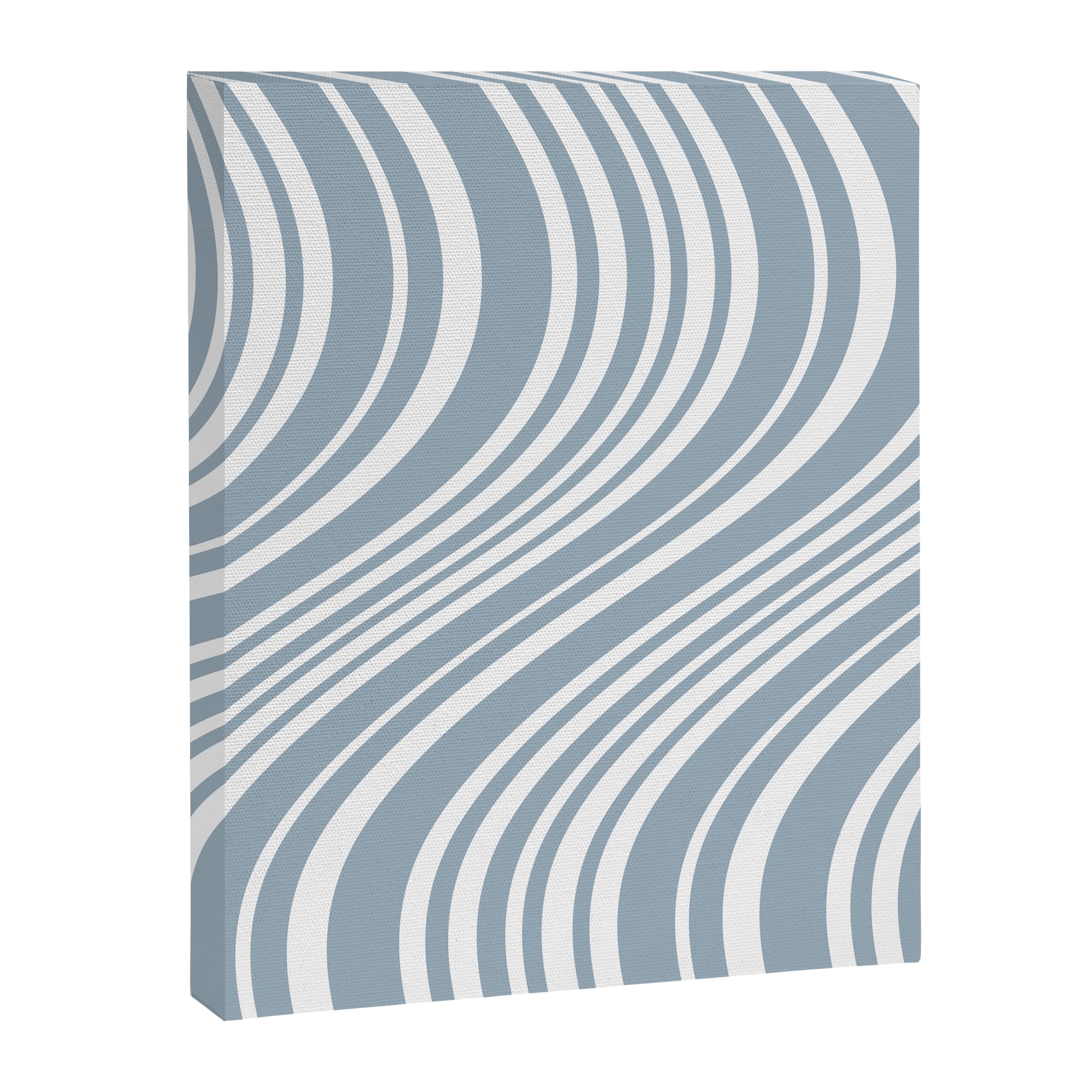 Wavy Stripes XXXVI - Natural Blue  Canvas Print Gallery Image 6