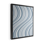 Wavy Stripes XXXVI - Natural Blue  Framed Canvas Print Gallery Image 2