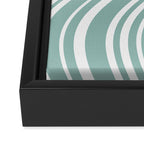 Wavy Stripes XXXVII - Sage Green Framed Canvas Print Gallery Image 3