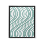 Wavy Stripes XXXVII - Sage Green Framed Canvas Print Gallery Image 6