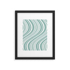 Wavy Stripes XXXVII - Sage Green Framed Art Print Gallery Image 5