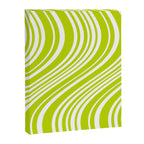 Wavy Stripes XXXVIII - Y2K Lime Green Canvas Print Gallery Image 6