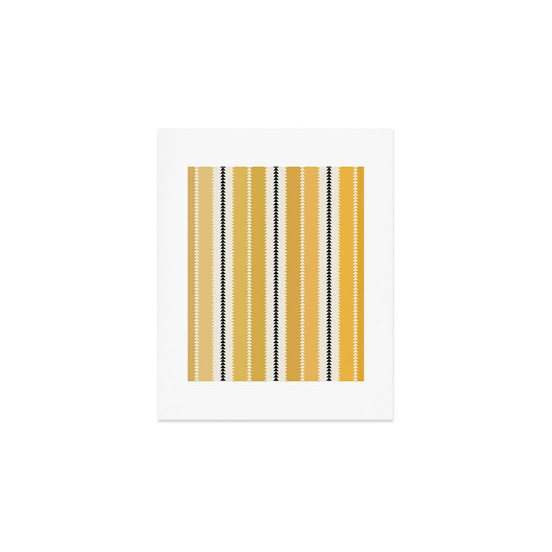 Western Stripes V Golden Yellow Art Print Gallery Image 1