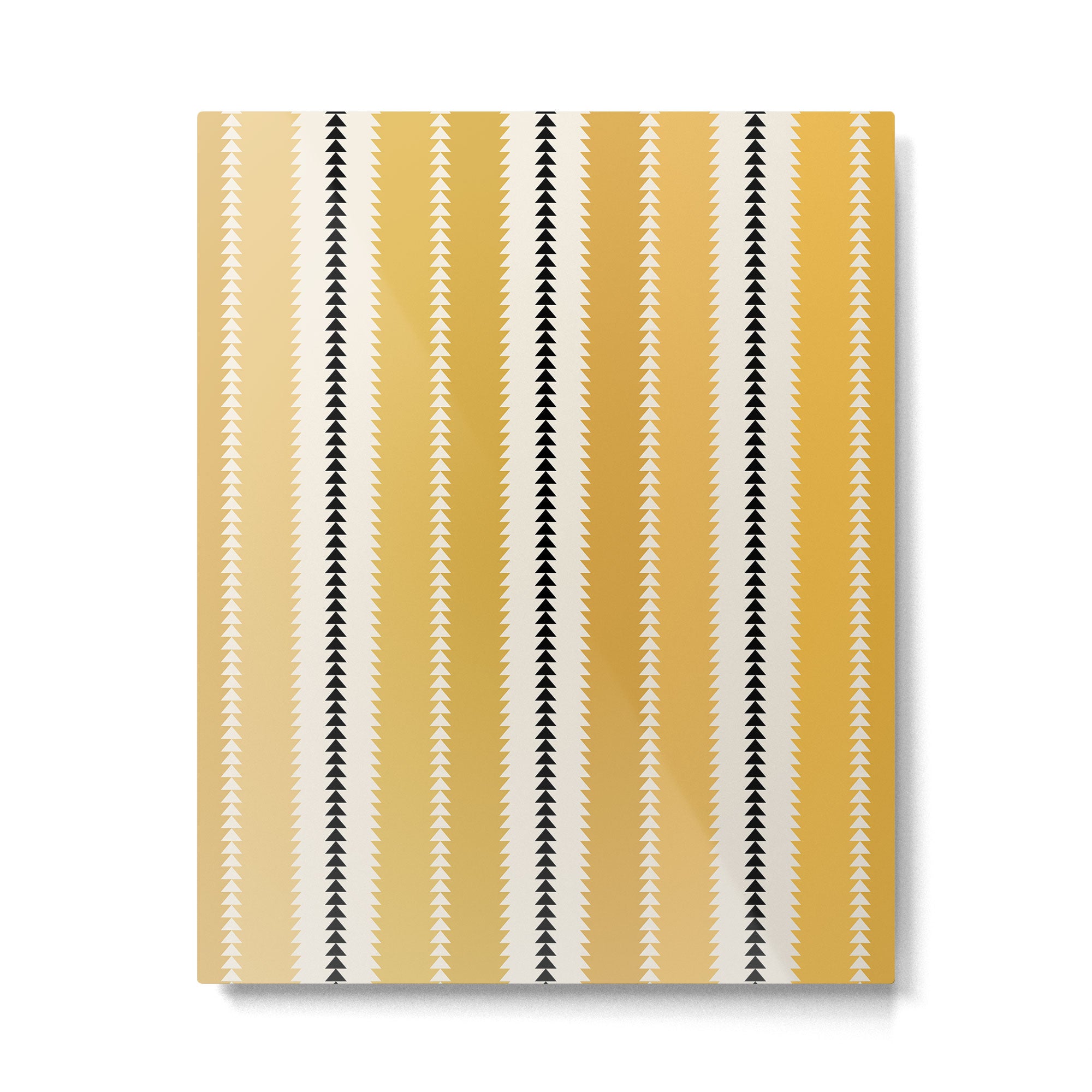 Western Stripes V Golden Yellow Metal Print Gallery Image 6