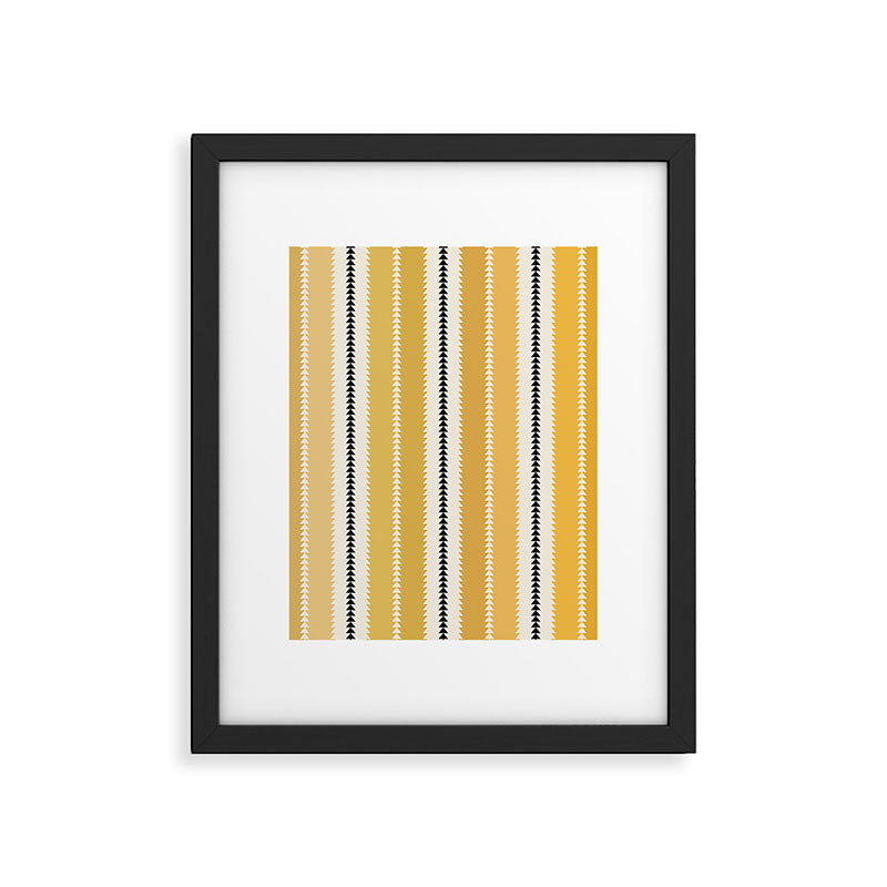Western Stripes V Golden Yellow Framed Art Print Gallery Image 6