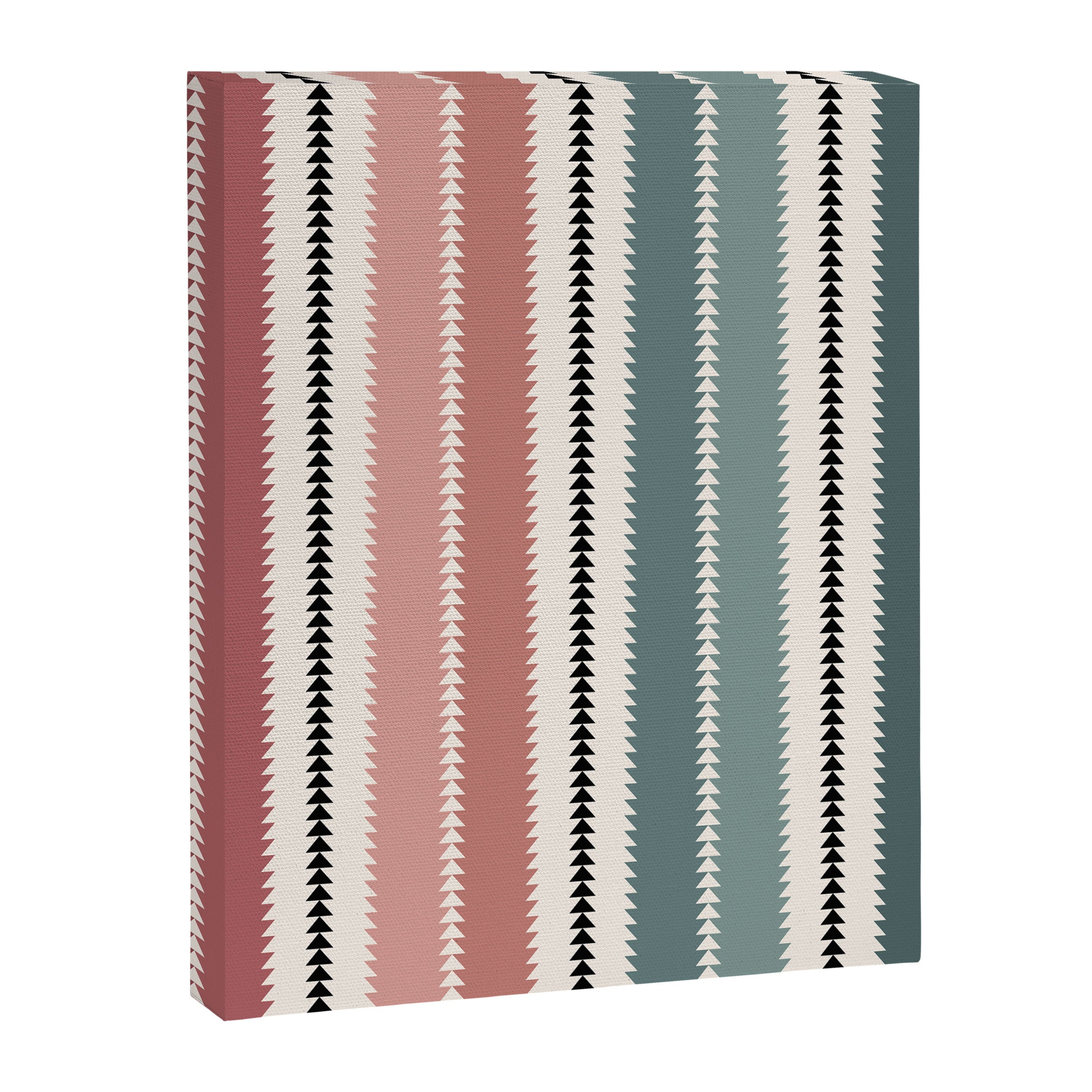 Western Stripes X Pink Green Canvas Print Gallery Image 8