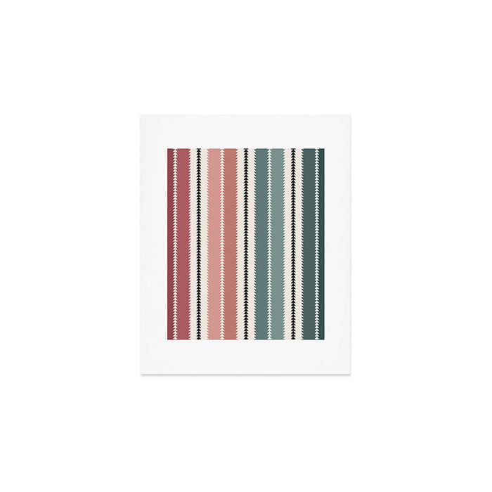 Western Stripes X Pink Green Art Print Gallery Image 1