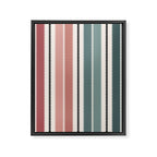 Western Stripes X Pink Green Framed Canvas Print Gallery Image 8