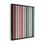 Western Stripes X Pink Green Framed Canvas Print Gallery Image 2