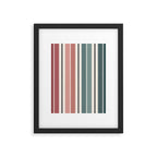 Western Stripes X Pink Green Framed Art Print Gallery Image 6