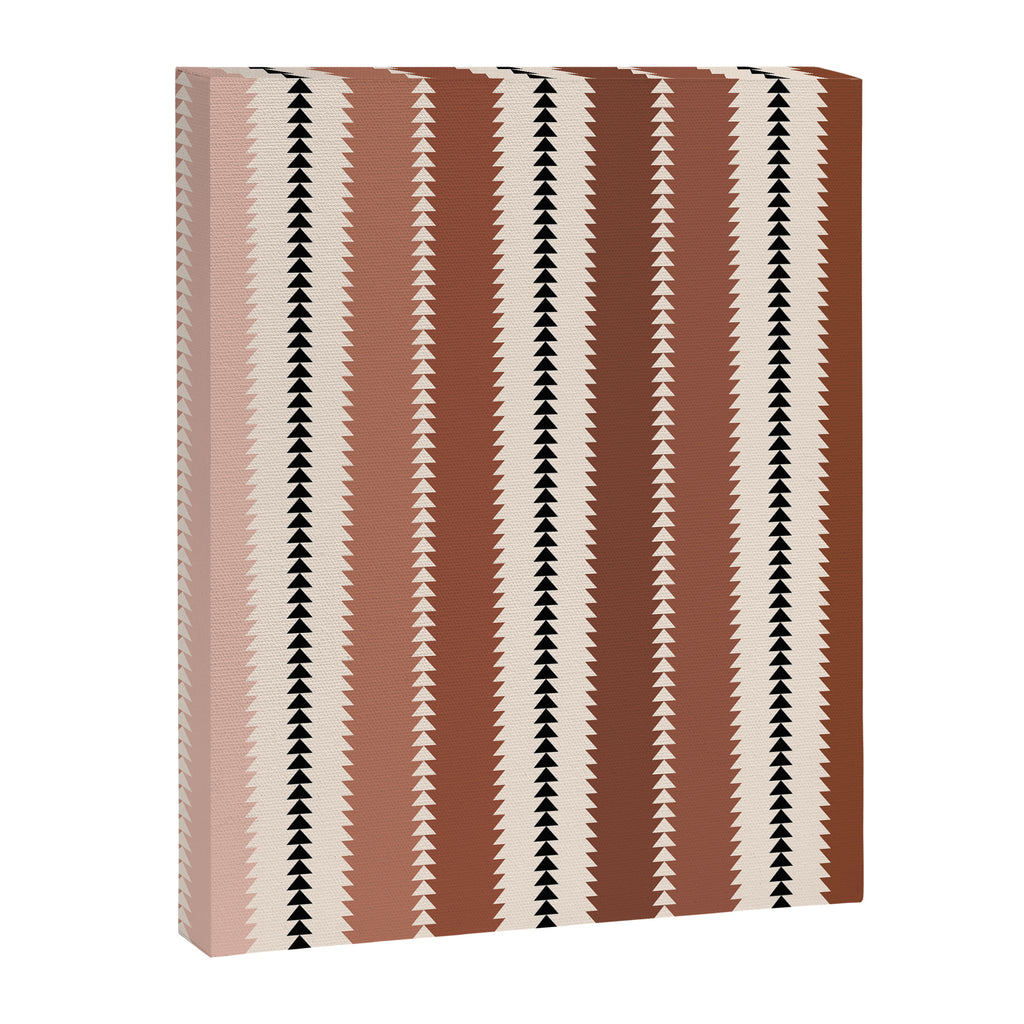Western Stripes XV Terracotta Rust Red Canvas Print Gallery Image 8
