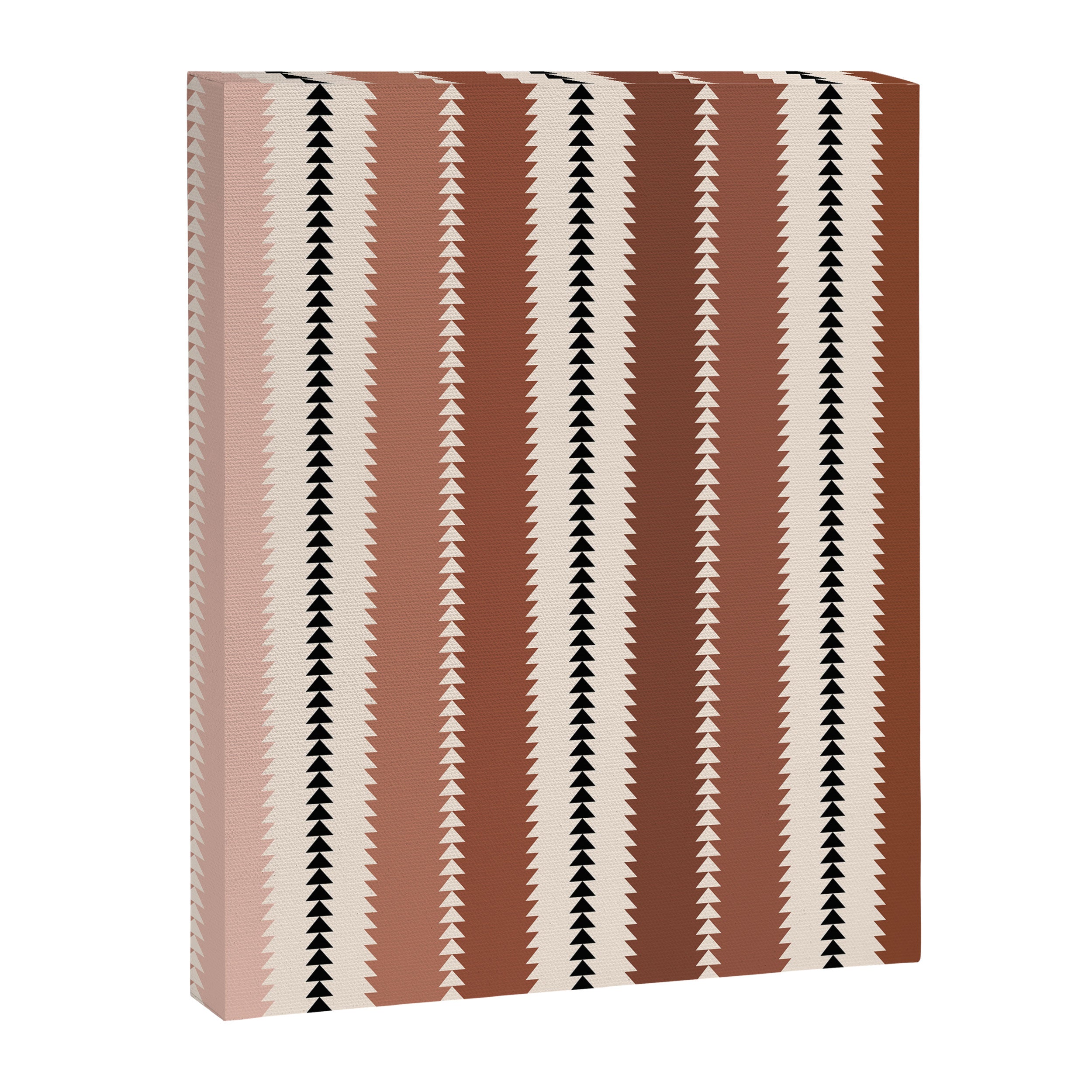 Western Stripes XV Terracotta Rust Red Canvas Print Gallery Image 8