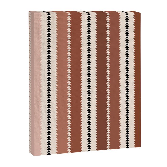 Western Stripes XV Terracotta Rust Red Canvas Print Gallery Image 1