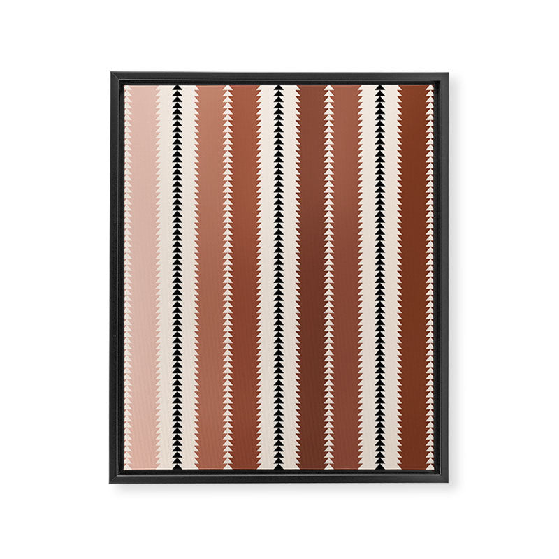 Western Stripes XV Terracotta Rust Red Framed Canvas Print Gallery Image 8