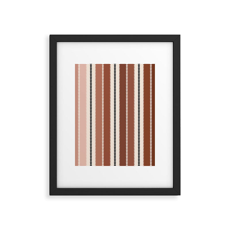 Western Stripes XV Terracotta Rust Red Framed Art Print Gallery Image 6
