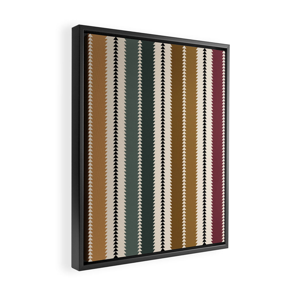 Western Stripes XVI Earthy Desert Framed Canvas Print Gallery Image 2