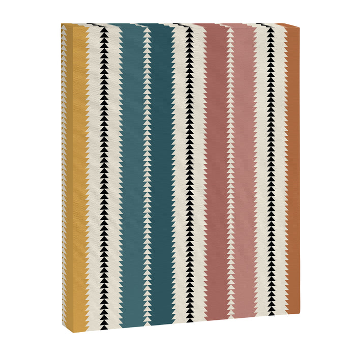 Western Stripes XX Earthy Rainbow Canvas Print Gallery Image 1