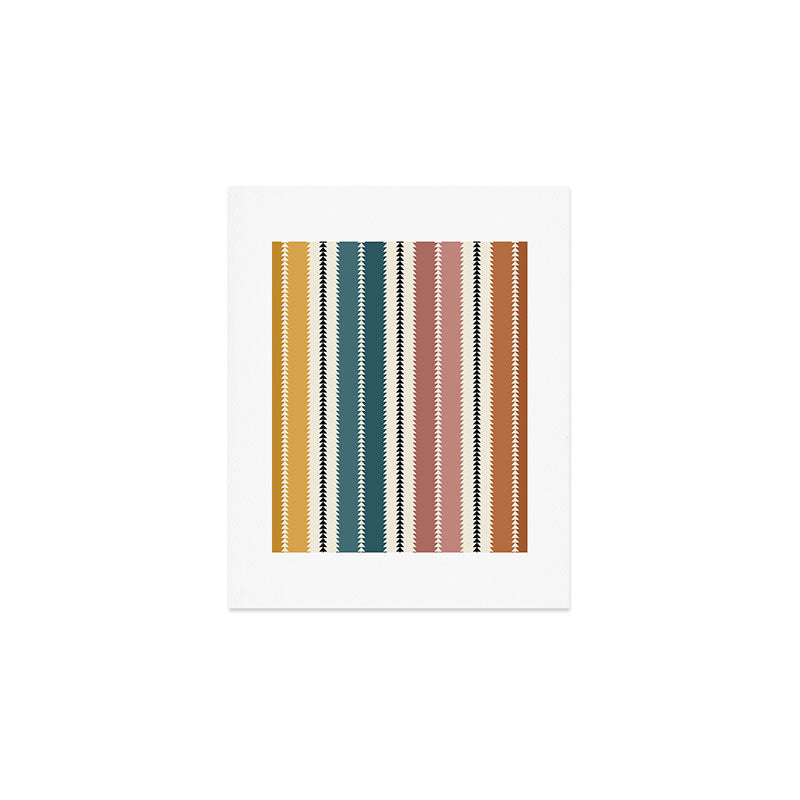 Western Stripes XX Earthy Rainbow Art Print Gallery Image 1