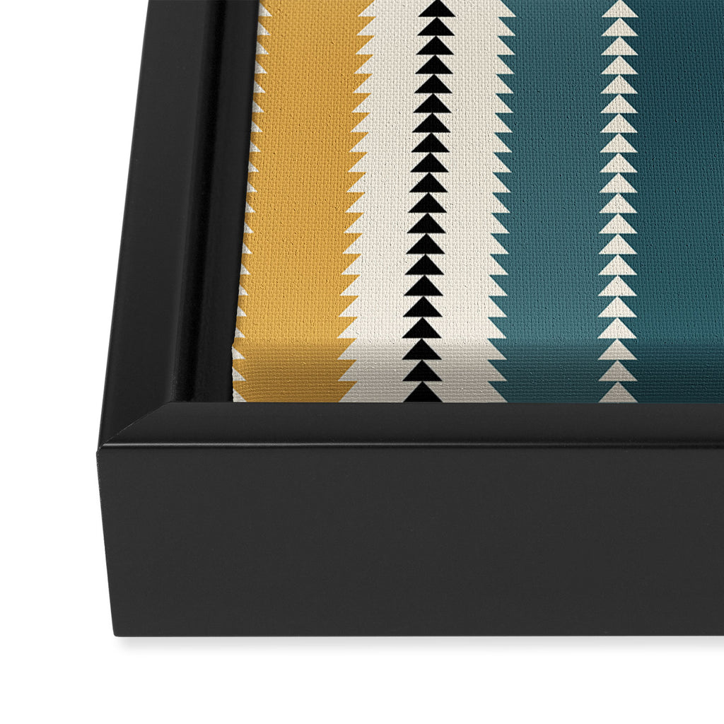 Western Stripes XX Earthy Rainbow Framed Canvas Print Gallery Image 3