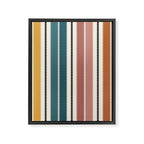 Western Stripes XX Earthy Rainbow Framed Canvas Print Gallery Image 8