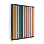 Western Stripes XX Earthy Rainbow Framed Canvas Print Gallery Image 2