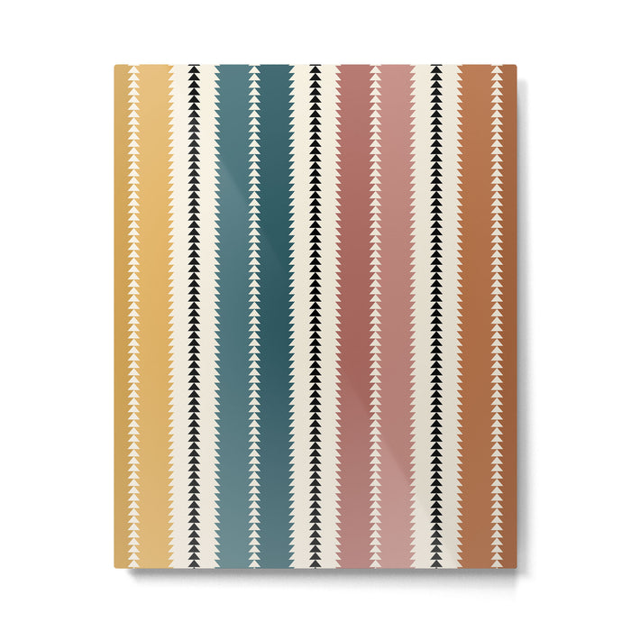 Western Stripes XX Earthy Rainbow Metal Print Gallery Image 1