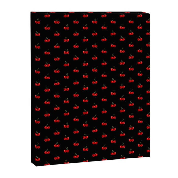 Y2K Cherries - Black Pattern Miniature Canvas Print Gallery Image 1