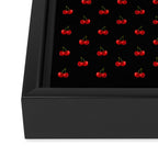 Y2K Cherries - Black Pattern Miniature Framed Canvas Print Gallery Image 3