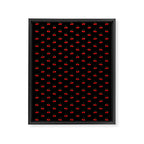 Y2K Cherries - Black Pattern Miniature Framed Canvas Print Gallery Image 8