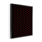 Y2K Cherries - Black Pattern Miniature Framed Canvas Print Gallery Image 2