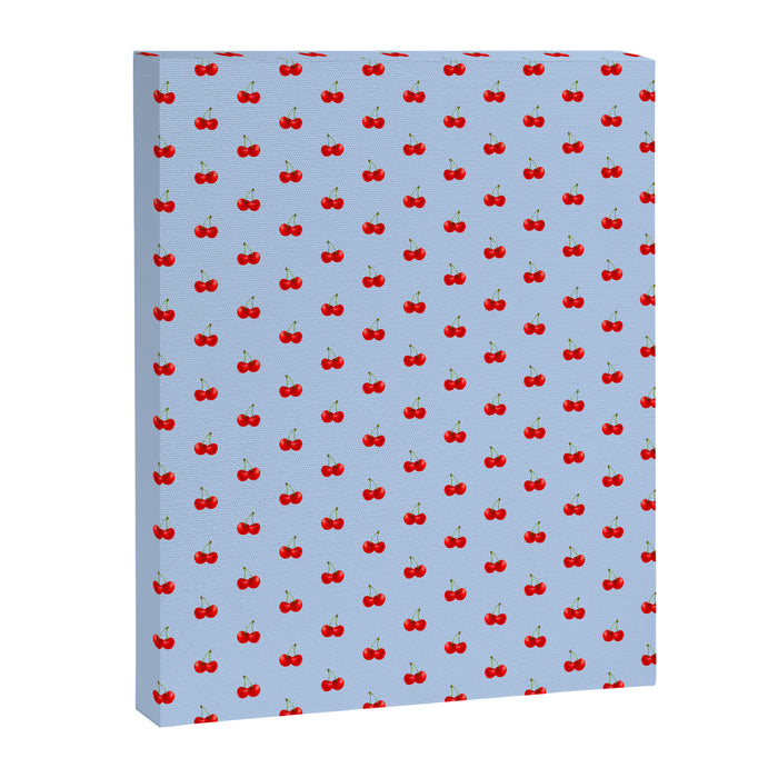 Y2K Cherries - Blue Pattern Miniature Canvas Print Gallery Image 1
