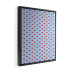 Y2K Cherries - Blue Pattern Miniature Framed Canvas Print Gallery Image 2