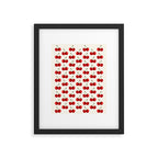 Y2K Cherries - Creme Pattern Large Framed Art Print Gallery Image 6