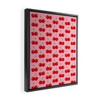 Y2K Cherries - Pink Pattern Large Framed Canvas Print Gallery Image 2